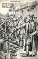 T2/T3 Hindenburg. Russian Prisoners Of War Eating Bread Poisoned With Petroleum / WWI K.u.k. Military Art Postcard + K.u - Ohne Zuordnung
