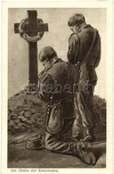 ** T1/T2 Am Grabe Der Kameraden / WWI K.u.k. Military Art Postcard, Heroes Cemetery - Ohne Zuordnung