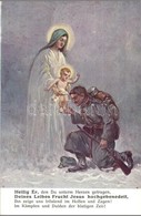* T2 WWI K.u.k. Military Art Postcard, Virgin Mary And Jesus With Soldier. A.F.W. III/2. Nr. 753-3. - Ohne Zuordnung