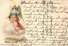 T2/T3 1899 Angel, Greeting Card, Litho (EK) - Ohne Zuordnung