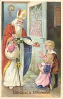 ** T1 Üdvözlet A Mikulástól! / Saint Nicholas. Litho - Ohne Zuordnung