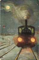 T3 Eisenbahn Bei Nacht Serie, Raphael Tuck & Sons, Oliette, No. 216. B. S: Max Vollmberg (EB) - Ohne Zuordnung