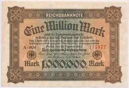 Németország / Weimari Köztársaság 1923. 1.000.000M T:III
Germany / Weimar Republic 1923. 1.000.000 Mark C:F - Ohne Zuordnung