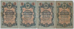 Orosz Birodalom 1909-1917. (1909) 5R (8x) Szign.: Konshin és Shipov T:III,III-
Russian Empire 1909-1917. (1909) 5 Rubles - Unclassified