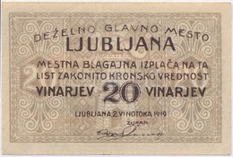 Szerb-Horvát-Szlovén Királyság / Ljubljana 1919. 20V T:II Kingdom Of Serbs, Croats And Slovenes / Ljubljana 1919. 20 Vin - Zonder Classificatie