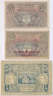 Szerb-Horvát-Szlovén Királyság 1919. 1/2D + 1/2D '2K' Felülbélyegzéssel + 1921. 25p / 1/4D T:III,III- Kis Ly.
Kingdom Of - Ohne Zuordnung