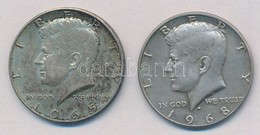 Amerikai Egyesült Államok 1965-1968D. 1/2$ Ag 'Kennedy' (2x) T:2 Patina
USA 1965-1968D. 1/2 Dollar Ag 'Kennedy' (2x) C:X - Non Classés