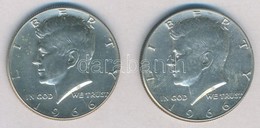 Amerikai Egyesült Államok 1966. 1/2$ Ag 'Kennedy' (2x) T:1-,2
USA 1966. 1/2 Dollar Ag 'Kennedy' (2x) C:AU,XF - Ohne Zuordnung