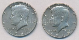 Amerikai Egyesült Államok 1966-1967. 1/2$ Ag 'Kennedy' (2x) T:2
USA 1966-1967. 1/2 Dollar Ag 'Kennedy' (2x) C:XF - Ohne Zuordnung