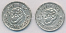 Ausztrália 1952-1959. 1Sh Ag (2xklf) T:2,2-
Australia 1952-1959. 1 Shilling Ag (2xdiff) C:XF,VF - Unclassified