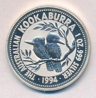 Ausztrália 1994. 1$ Ag 'Kacagójancsi' (1oz/0.999) T:1 (eredetileg PP)
Australia 1994. 1 Dollar Ag 'Kookaburra' (1oz/0.99 - Ohne Zuordnung