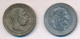 Ausztria 1900-1901. 1K Ag 'Ferenc József' (2x) T:2-,3 Patina Austria 1900-1901. 1 Corona Ag 'Franz Joseph' (2x) C:VF,F P - Ohne Zuordnung