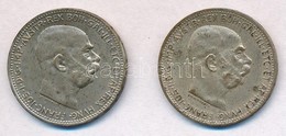 Ausztria 1915-1916. 1K Ag 'Ferenc József' (2x) T:2 Patina Austria 1915-1916. 1 Corona Ag 'Franz Joseph' (2x) C:XF Patina - Ohne Zuordnung