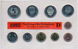 Németország 1992D 1pf-5M (10xklf) Forgalmi Sor T:PP Germany 1992D 1 Pfennig - 5 Mark (10xdiff) Coin Set C:PP - Non Classés