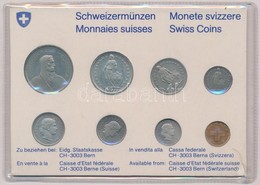 Svájc 1982. 1r - 5Fr (8xklf) Forgalmi Szett, Karton Tokban T:1 Switzerland 1982. 1 Rappen - 5 Francs (8xdiff), Coin Set  - Ohne Zuordnung