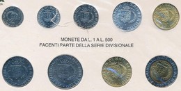 San Marino 1976. 1L - 500L (9xklf) Forgalmi Szett, Karton Lapon T:1
San Marino 1976. 1 Lira - 500 Lire (9xdiff), Coin Se - Ohne Zuordnung
