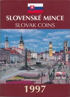 Szlovákia 1997. 10h-10K (7xklf) Forgalmi Sor + 'Körmöcbányai Pénzverde' Fém Emlékérem M?anyag Dísztokban T:BU 
Slovakia  - Unclassified