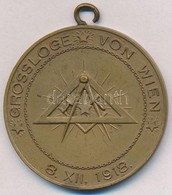 Ausztria 1918. 'Bécsi Szabadk?m?ves Nagypáholy' Br Emlékérem Füllel (50mm) T:2
Austria 1918. 'Grand Lodge Of Vienna' Br  - Non Classificati