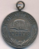 1929. 'Magyar Háborús Emlékérem Kardokkal, Sisakkal' Ezüstözött Br Kitüntetés Mellszalag Nélkül, 'BRONZ' Fémjel Peremen  - Sonstige & Ohne Zuordnung