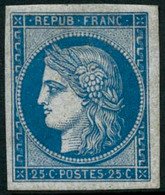 ** N°4d 25c Bleu, Réimp - TB - Other & Unclassified