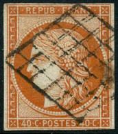 Oblit. N°5 40c Orange, Signé Calves - TB - Other & Unclassified