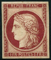 ** N°6F 1F Carmin, Réimp - TB - Altri & Non Classificati