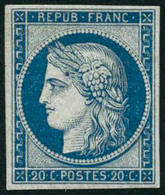 ** N°8F 20c Bleu, Réimp - TB - Other & Unclassified