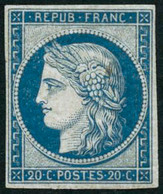 ** N°8F 20c Bleu, Réimp Petites Marges - B - Altri & Non Classificati