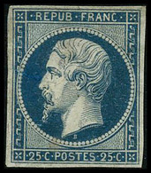 * N°10 25c Bleu, Gomme Diminuée - B - 1852 Luigi-Napoleone