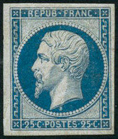 ** N°10c 25c Bleu, Réimp - TB - 1852 Luis-Napoléon
