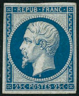 ** N°10c 25c Bleu, Réimp - TB - 1852 Louis-Napoléon