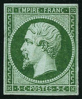 * N°12b 5c Vert Foncé, Quasi SC - B - 1853-1860 Napoleone III