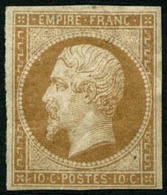 ** N°13A 10c Bistre, Type I - TB - 1853-1860 Napoleone III