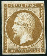 ** N°13Ba 10c Bistre Brun, Type II Petites Marges - B - 1853-1860 Napoleon III