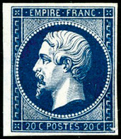 ** N°14Ab 20c Bleu Noir, Type I - TB - 1853-1860 Napoleone III