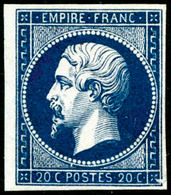 ** N°14Ab 20c Bleu Noir, Type I - TB - 1853-1860 Napoleon III