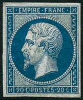 ** N°14B 20c Bleu, Type II - TB - 1853-1860 Napoléon III