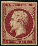 ** N°18d 1F Carmin, Réimp - TB - 1853-1860 Napoleone III