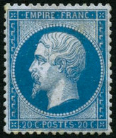 ** N°22 20c Bleu, Pièce De Luxe - TB - 1862 Napoléon III.