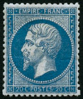 ** N°22 20c Bleu, Pièce De Luxe - TB - 1862 Napoléon III