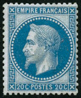 ** N°29A 20c Bleu, Type I - TB - 1863-1870 Napoléon III Lauré