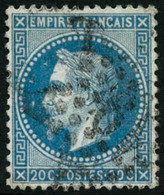 Oblit. N°29Bc 20c Bleu, Type II Aux Abeilles, Signé Calves - TB - 1863-1870 Napoleon III Gelauwerd