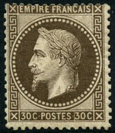 ** N°30b 30c Brun Noir, Signé Calves - B - 1863-1870 Napoléon III Con Laureles
