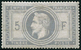 ** N°33 5F Empire, Plusieurs Signatures Au Verso Dont Calves, Fraicheur Postale, Quasi SC - TB - 1863-1870 Napoléon III Con Laureles