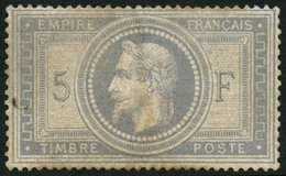 * N°33 5F Empire, Certif Darteyre - TB - 1863-1870 Napoléon III Con Laureles