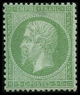 * N°35 5c Vert Pâle S/bleu - TB - 1863-1870 Napoléon III Con Laureles