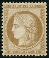 * N°36 10c Bistre Jaune, Très Bien Centré - TB - 1870 Assedio Di Parigi
