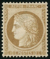 * N°36 10c Bistre Jaune, Très Bien Centré - TB - 1870 Belagerung Von Paris