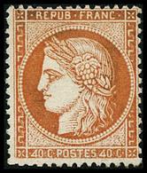 * N°38d 40c Orange, Variété 4 Retouché, RARE  - TB - 1870 Beleg Van Parijs