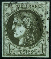 Oblit. N°39A 1c Olive R1 - TB - 1870 Emisión De Bordeaux